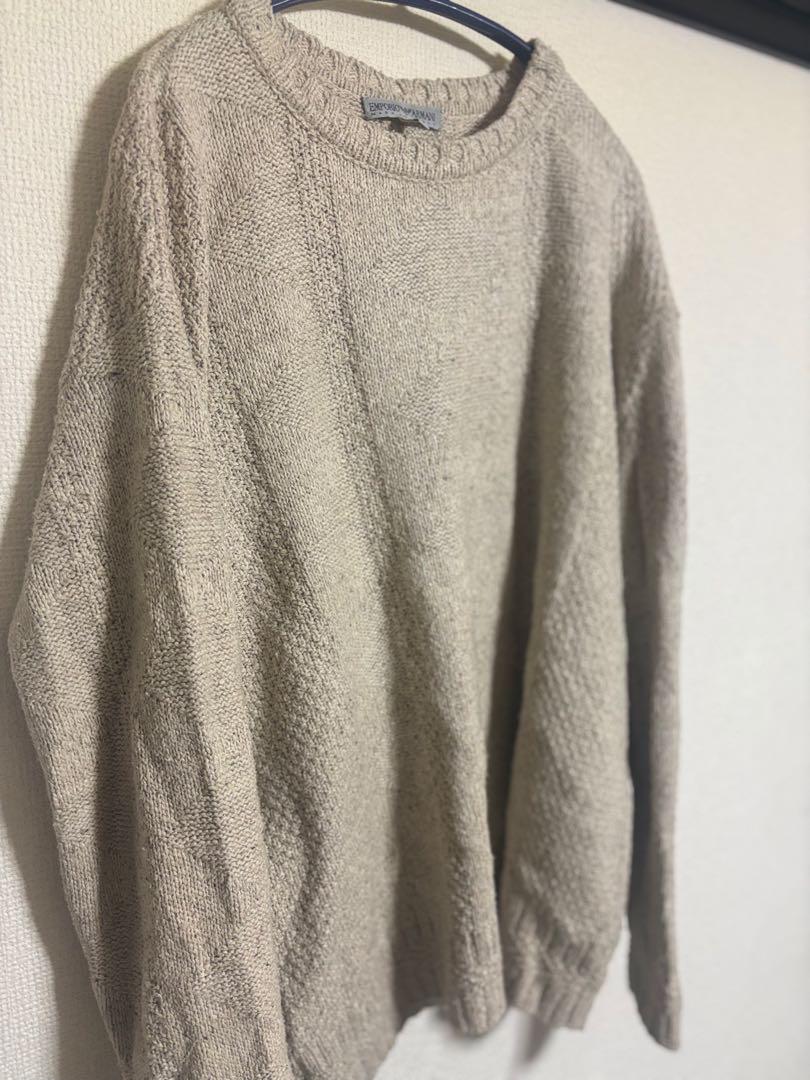 90年代 EMPORIO ARMANI ベージュ シルク ニット