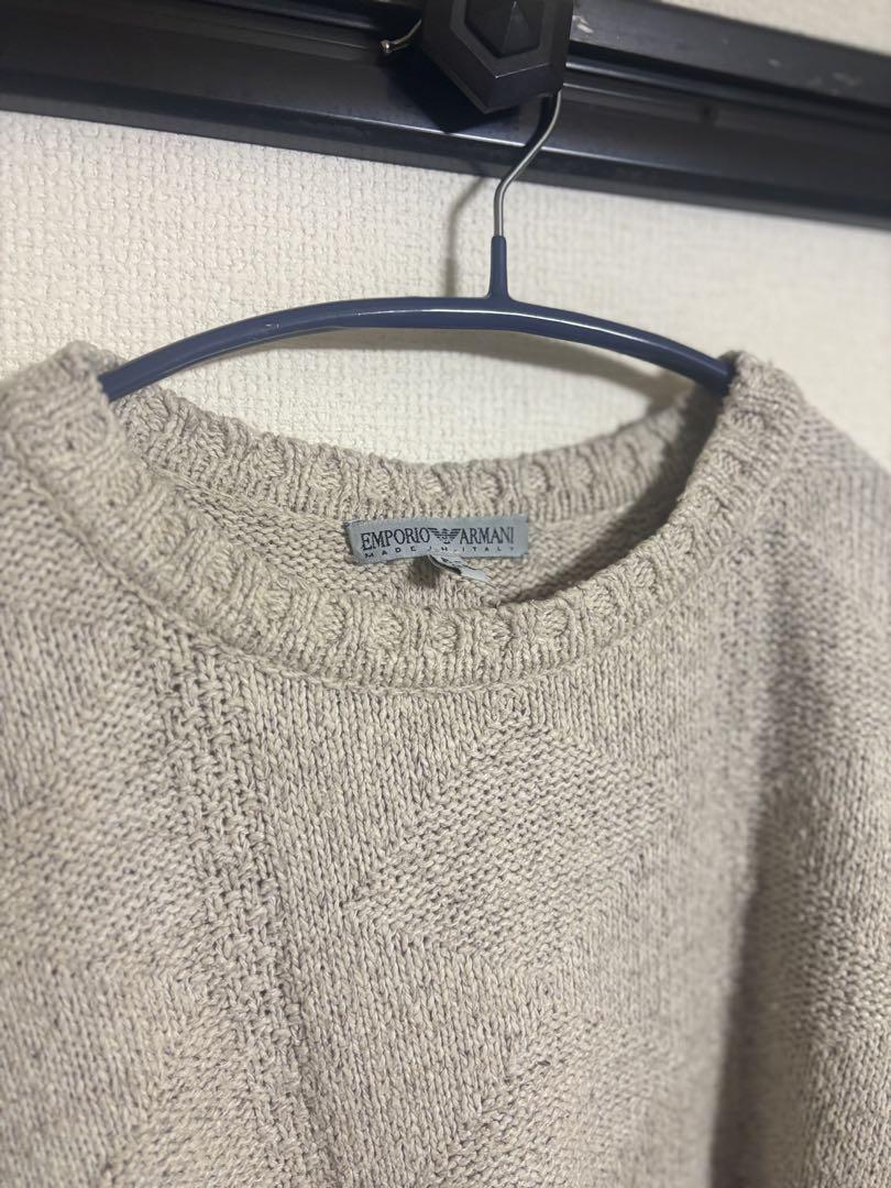 90年代 EMPORIO ARMANI ベージュ シルク ニット