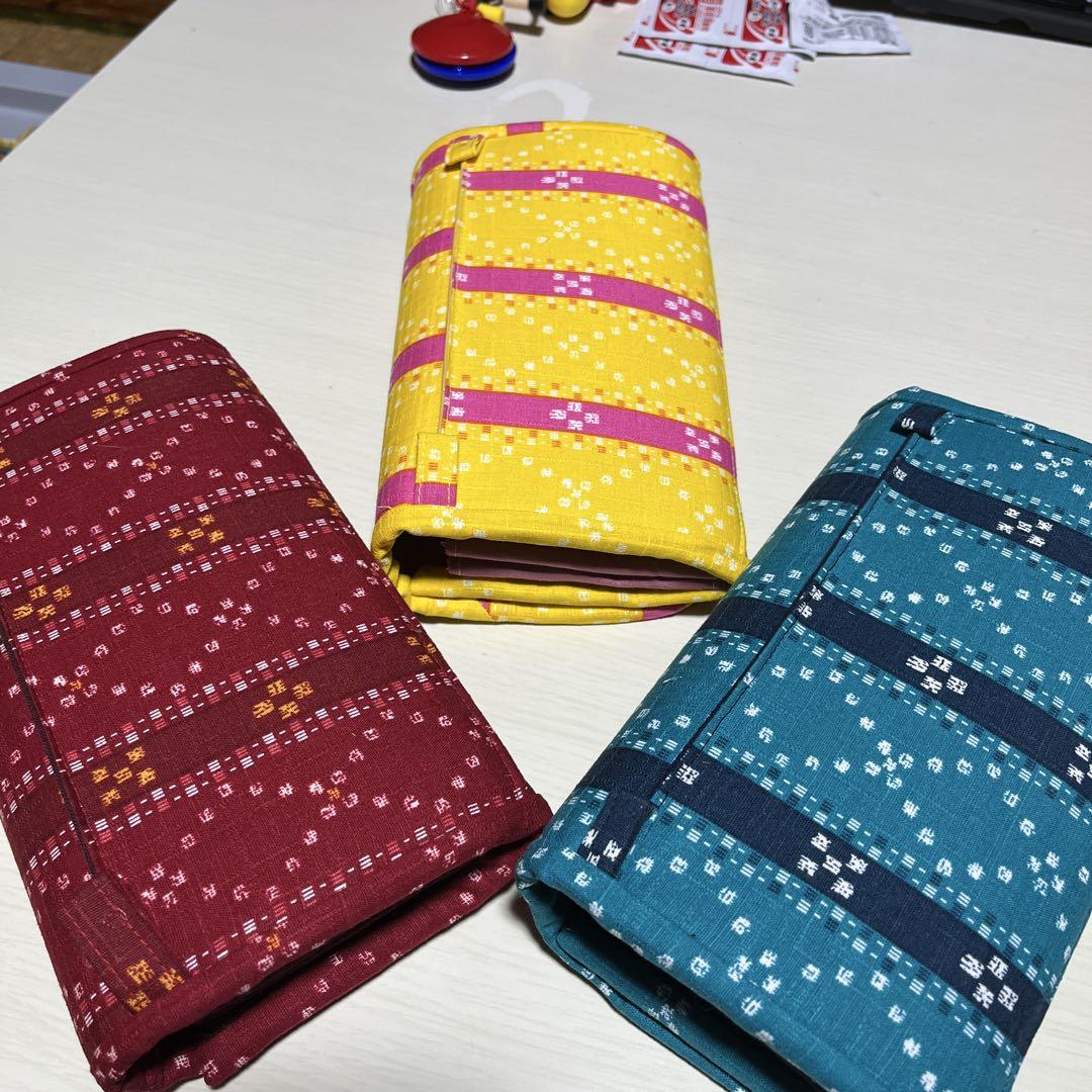 ミンサー柄やりくり　長財布　3点