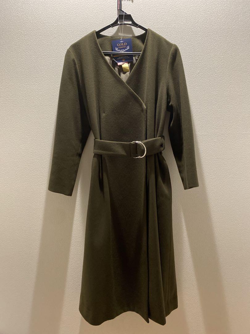 大量入荷 MIDIUMISOLID ウール100%ロングコート カーキ ジャケット・アウター