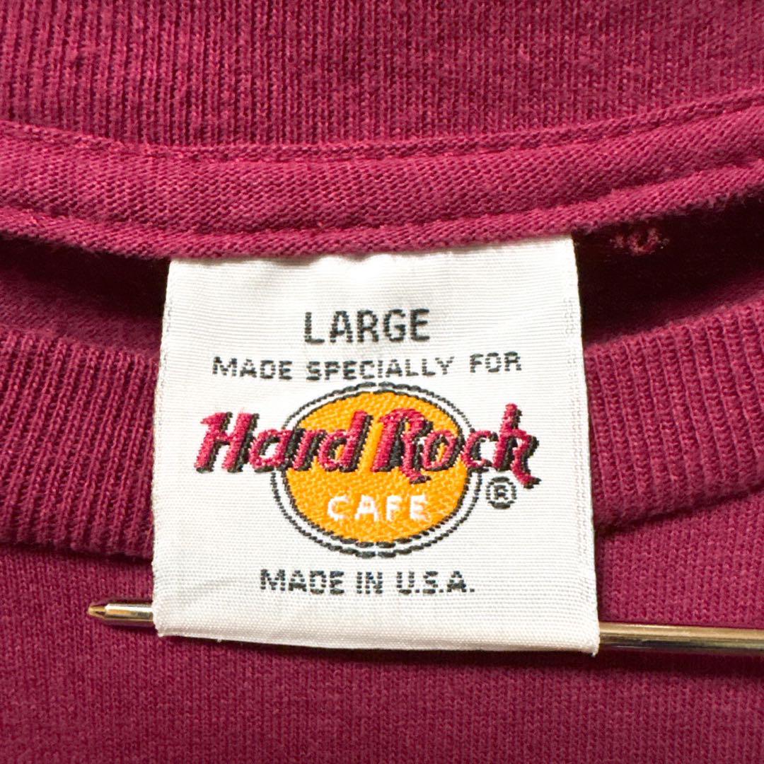 ☆USA製☆ HardRockCAFE☆ハードロックカフェ☆旧タグ☆刺繍☆L