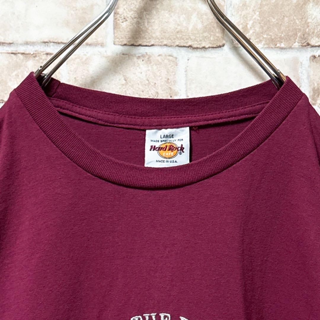 ☆USA製☆ HardRockCAFE☆ハードロックカフェ☆旧タグ☆刺繍☆L