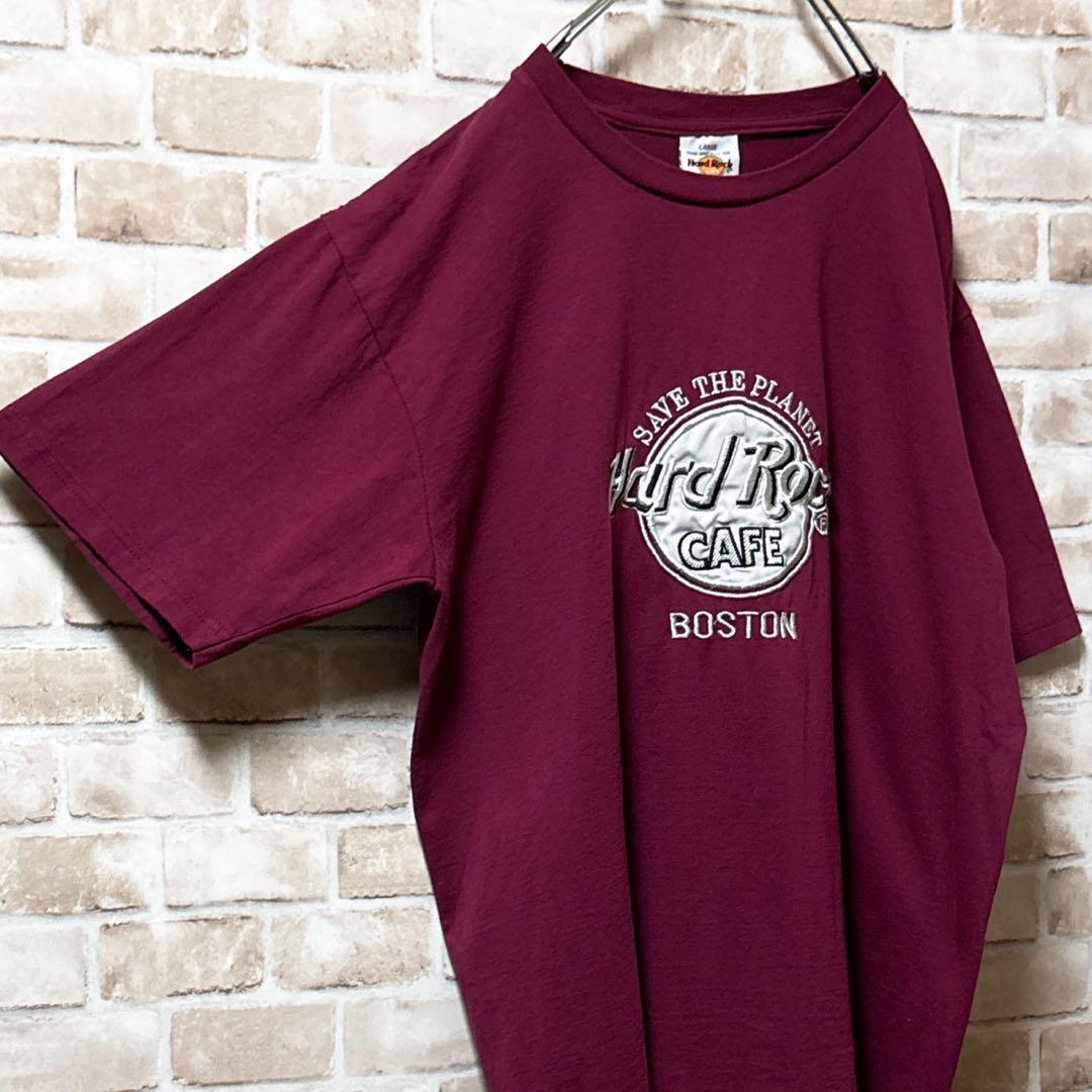 ☆USA製☆ HardRockCAFE☆ハードロックカフェ☆旧タグ☆刺繍☆L