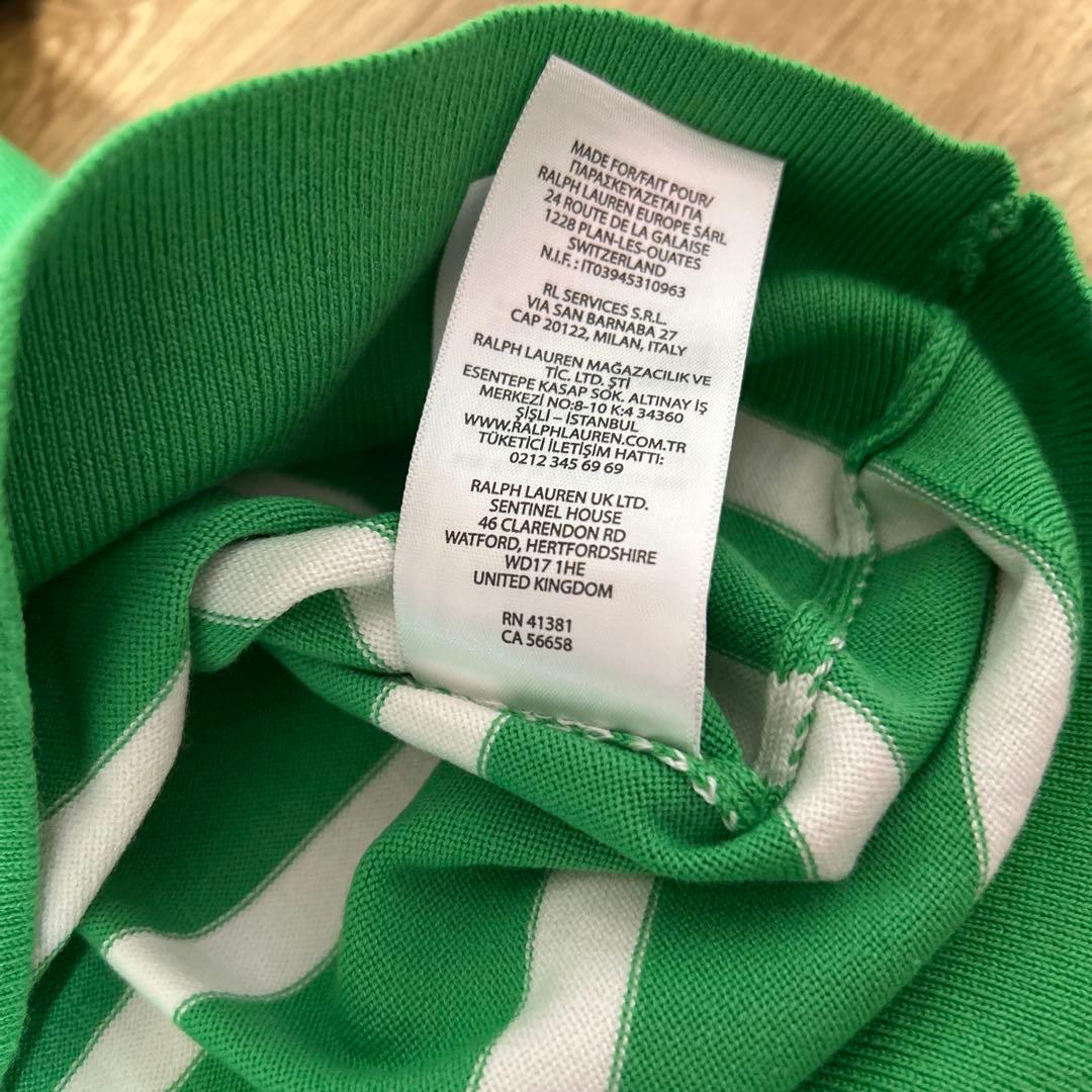 ポロバイラルフローレン ラウンドネック ストライプ ニット 半袖