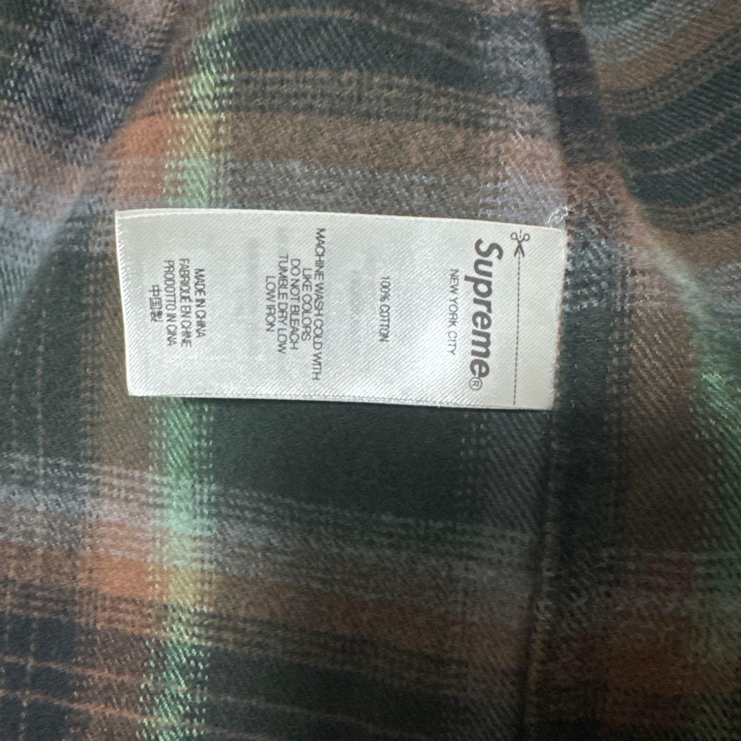 Supreme Shadow Plaid Flannel ZipUp Shirt