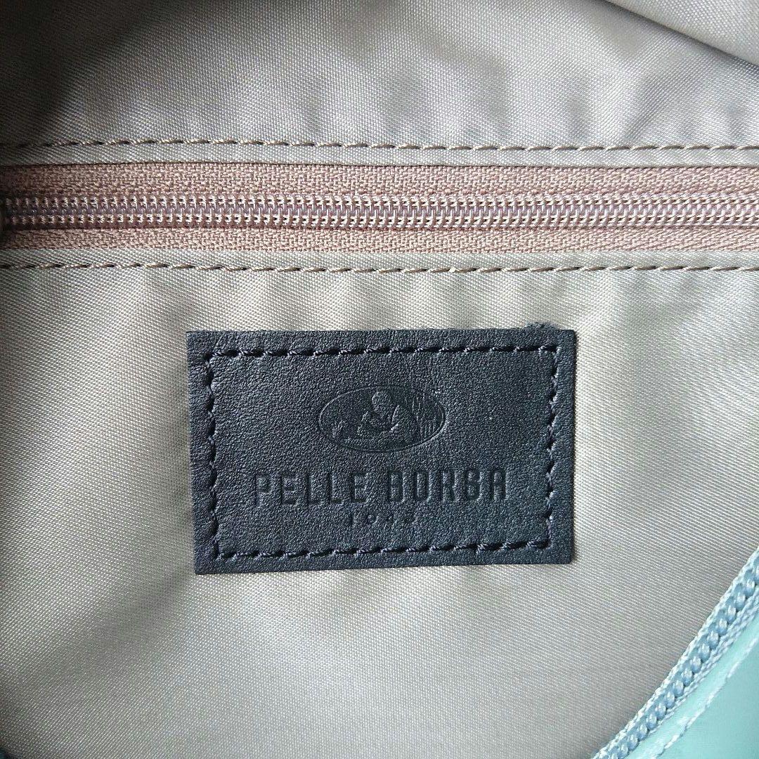 新品 PELLE BORSA ワンハンドル ラウンドバッグ アッシュグリーン 新品 PELLE BORSA ワンハンドル ラウンドバッグ アッシュグリーン