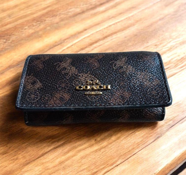 COACH 6リング キーケースウィズホースアンドキャリッジ PVC