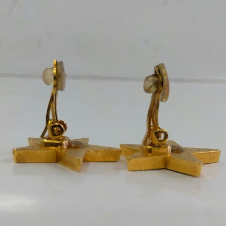 HA1 シャネル 美品 星形イヤリング プレートあり 01P 箱付き ココマーク