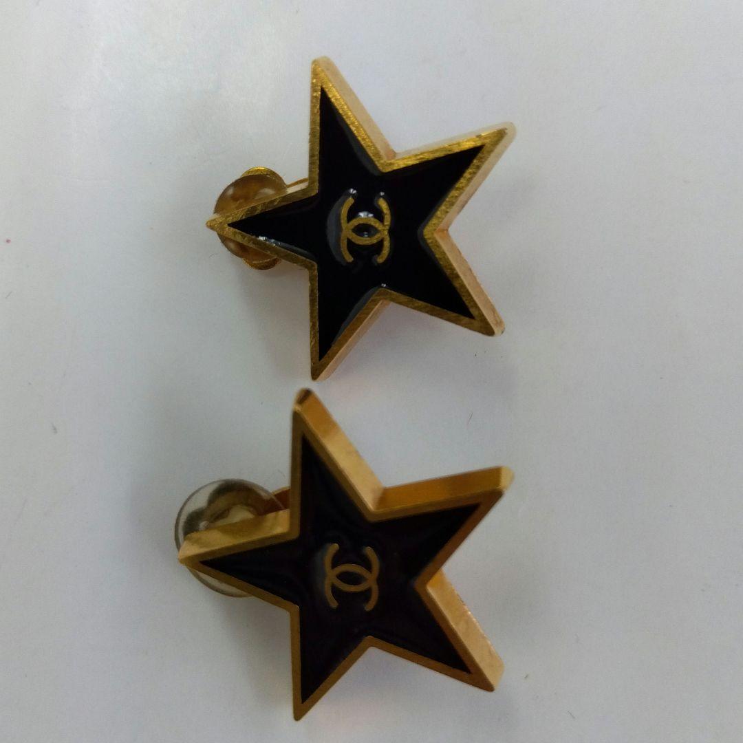 HA1 シャネル 美品 星形イヤリング プレートあり 01P 箱付き ココマーク