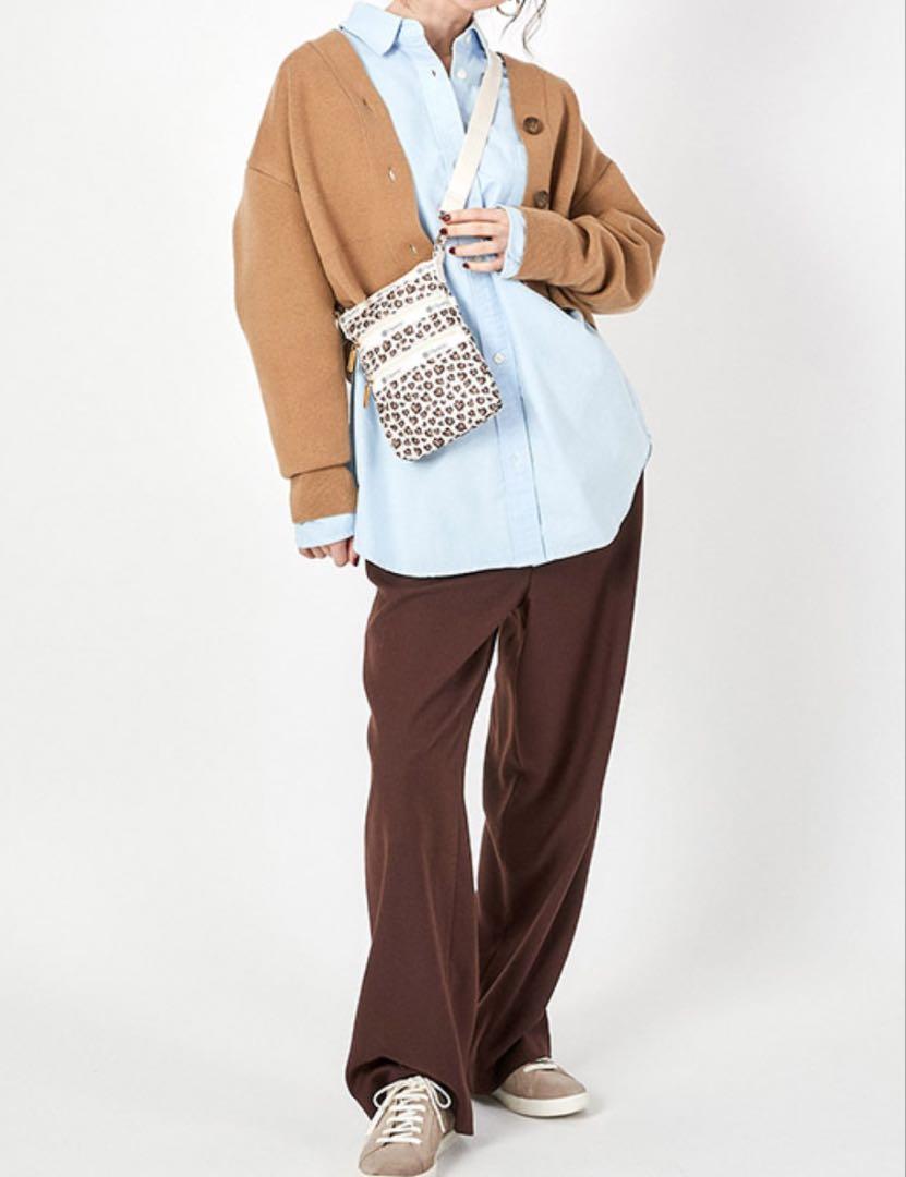 LESPORTSAC 3 ZIP CROSSBODY ポーチ レオパード