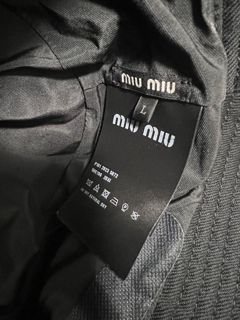 MIU MIU ドリル バケットハット 刺繍 ロゴ