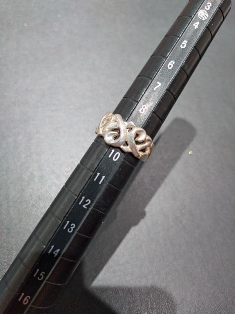 【洗浄済】Tiffany パロマピカソ トリプルラヴィングハート リング 9号
