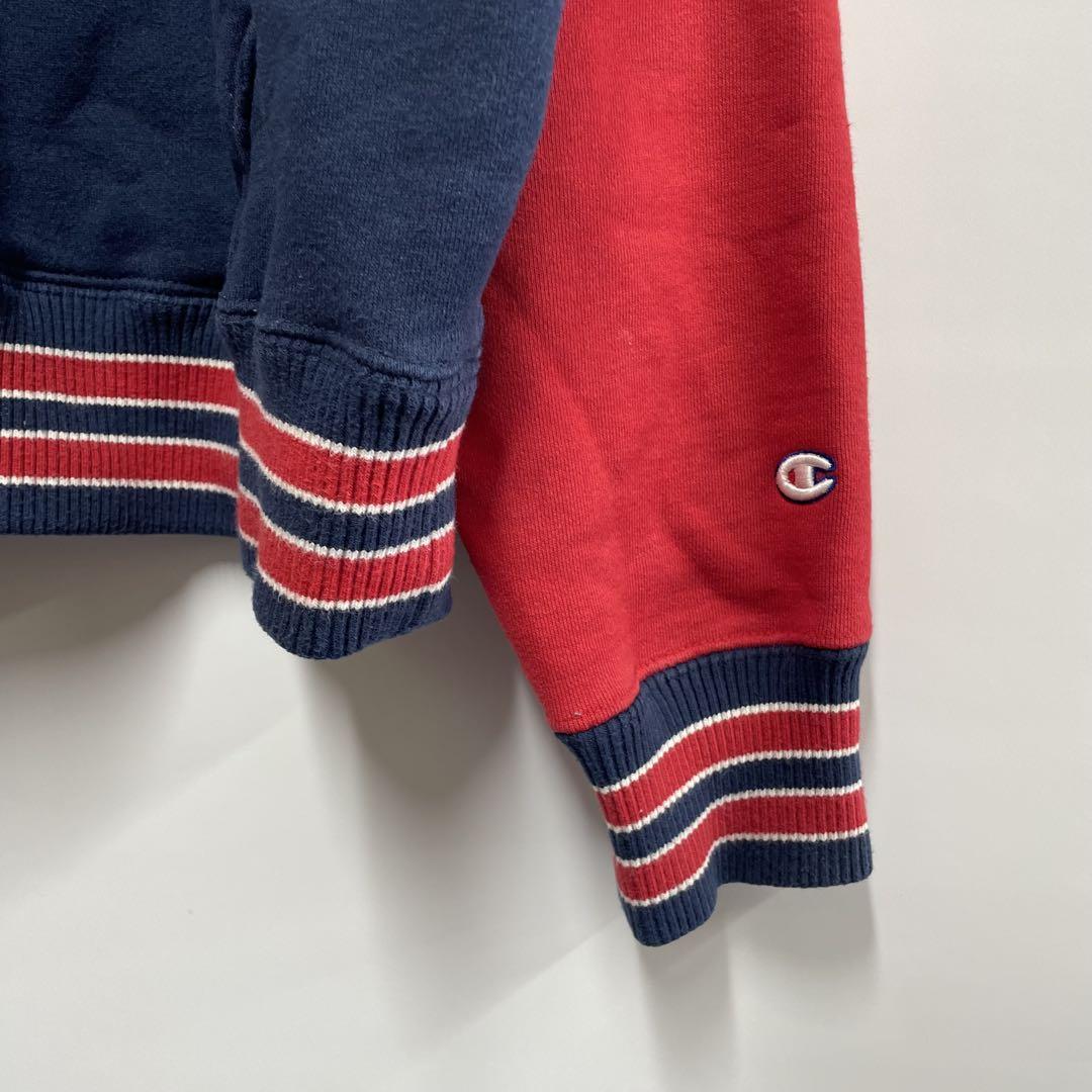 Champion USA立体ロゴ スウェット ネイビー メンズM