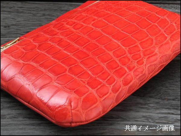 即決☆ゴダン 希少アリゲータークロコ革ポシェットショルダー