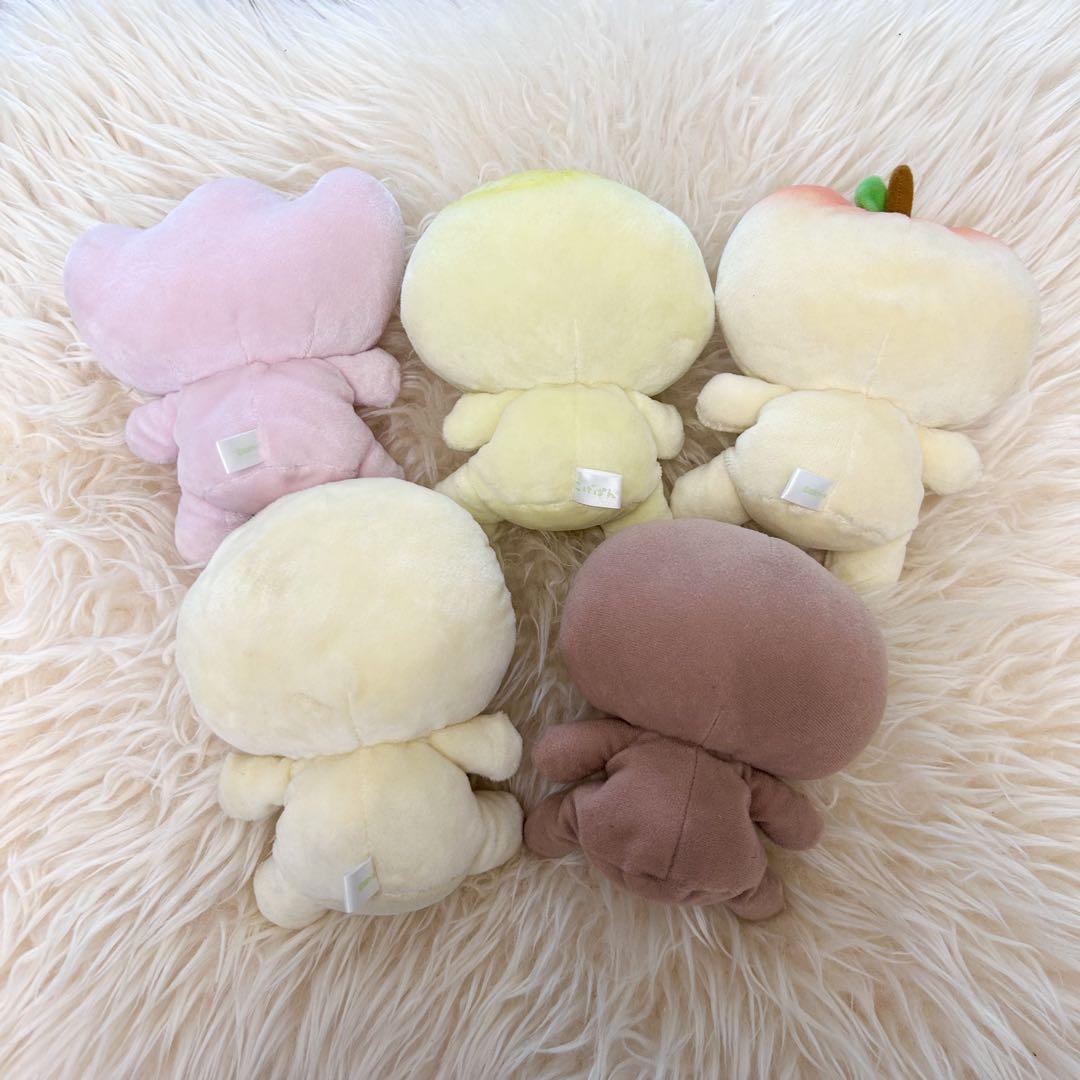 こげぱん いちごパン メロンパン キレイパン りんごパン ぬいぐるみ5点セット