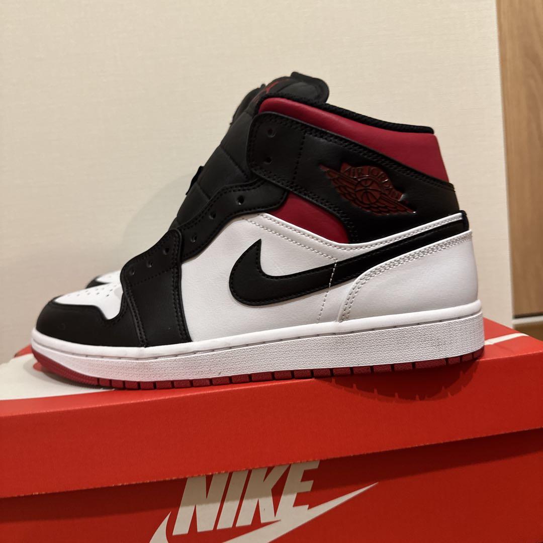 Nike Air Jordan 1スニーカー ブラック/ホワイト/レッド ナイキ エアジョーダン1 レトロ ハイ OG ホワイト/ブラック-ジム
