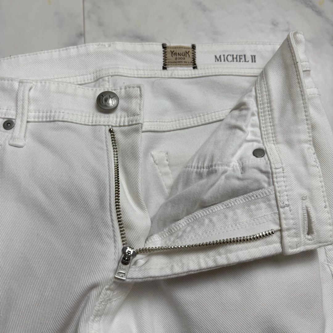 【美品】 YANUK 57221012 MICHEL Ⅱ ホワイト デニム 33 【美品】 YANUK 57221012 MICHEL Ⅱ ホワイト デニム 33