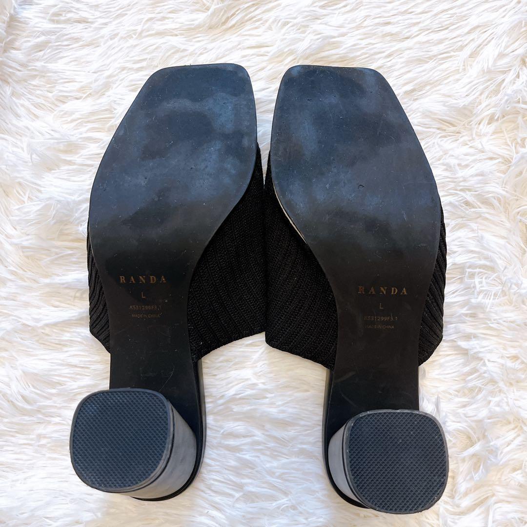 【極美品】RANDA ニットミュールサンダル