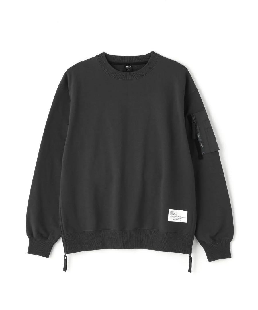 【AVIREX】BAGGYFITMIL. PKT CREW NECK SWEAT