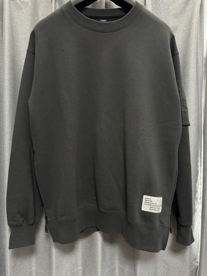 【AVIREX】BAGGYFITMIL. PKT CREW NECK SWEAT