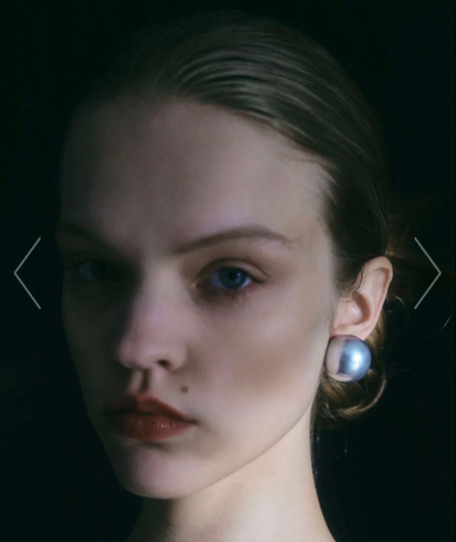 IRIS 47 bubble peal earring grayパールイヤリング