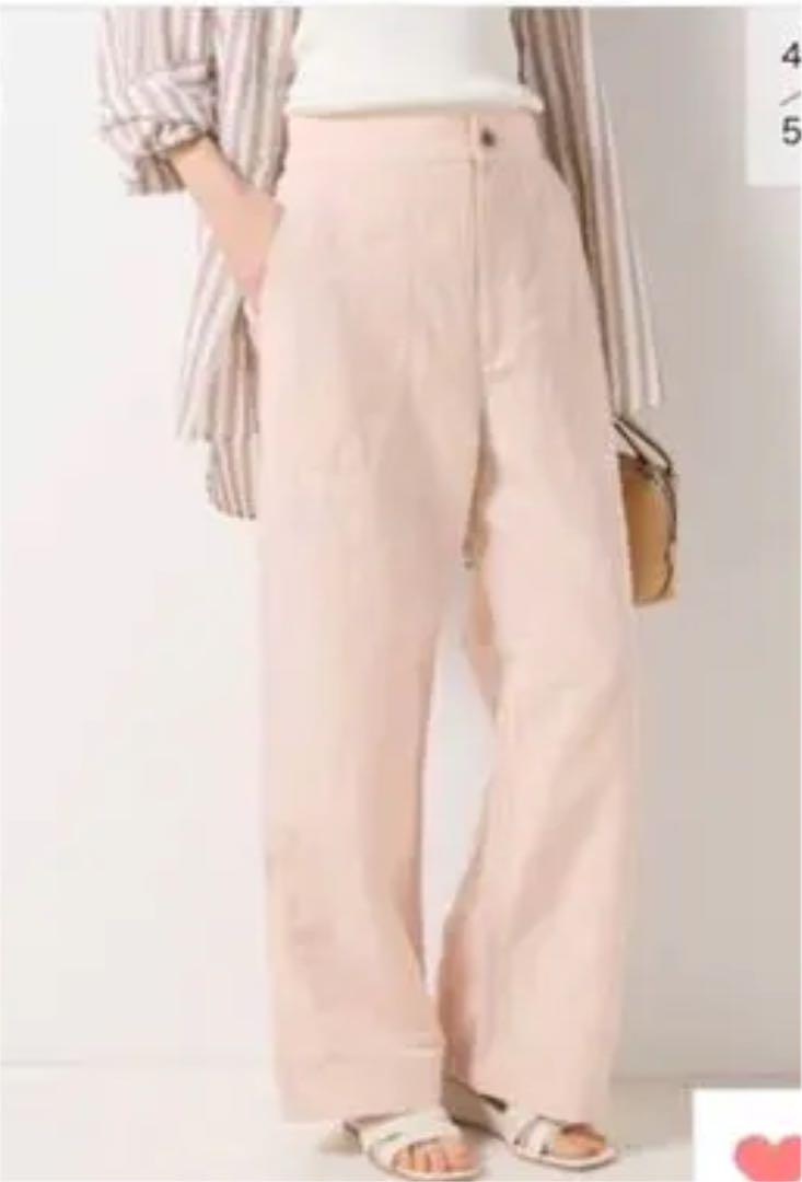 美品】Spick & Span コットンリネンイージーベイカーパンツ