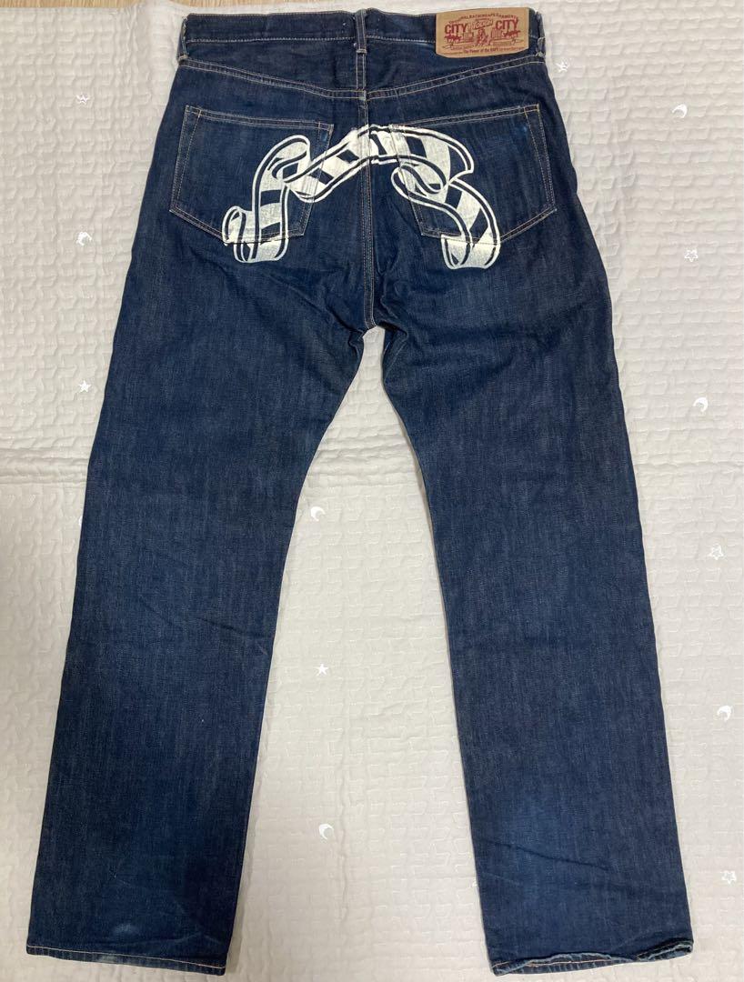 A BATHING APE ダークブルーデニムパンツ