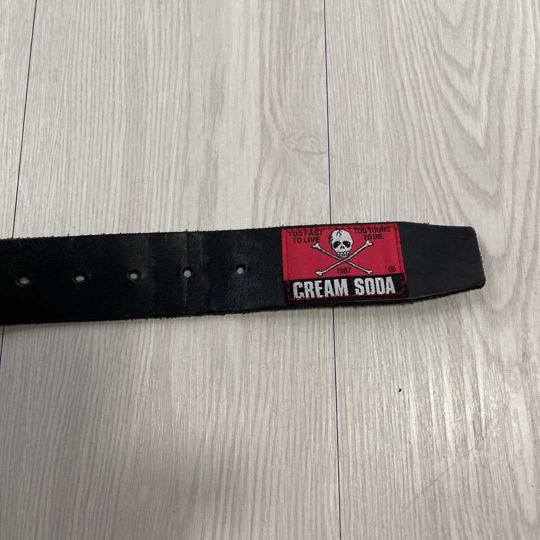 CREAM SODA スカルデザイン レザーベルト