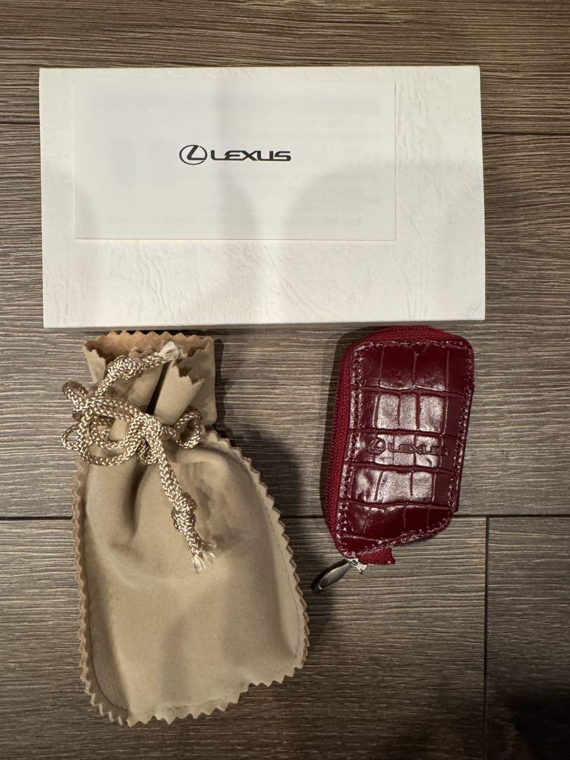 レクサス／LEXUS　純正 スマートキーケース　クロコ　赤