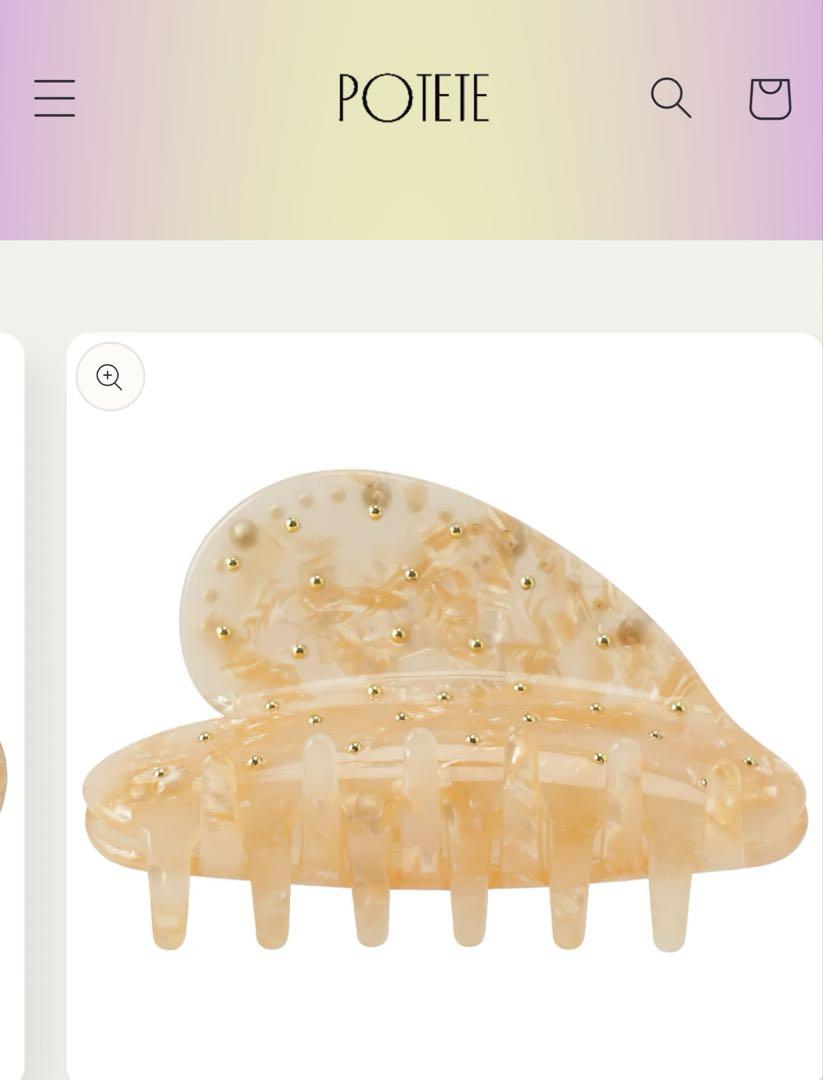 新品　ポテテ　potete 誕生石　11月　ヘアクリップ　ハートクリップ