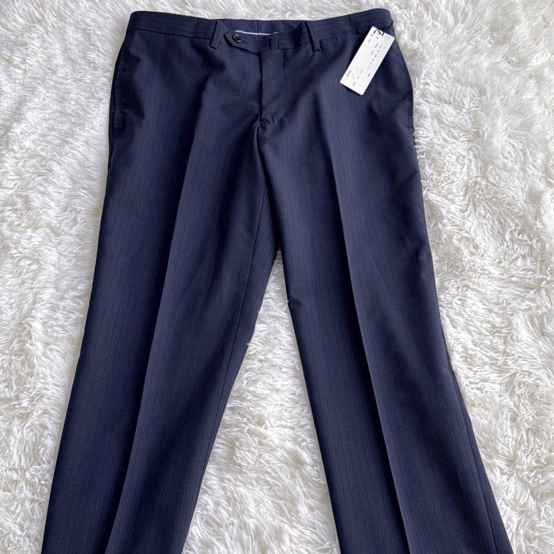 新品】THE SUIT COMPANYセットアップネイビーストライプ 紺 現行