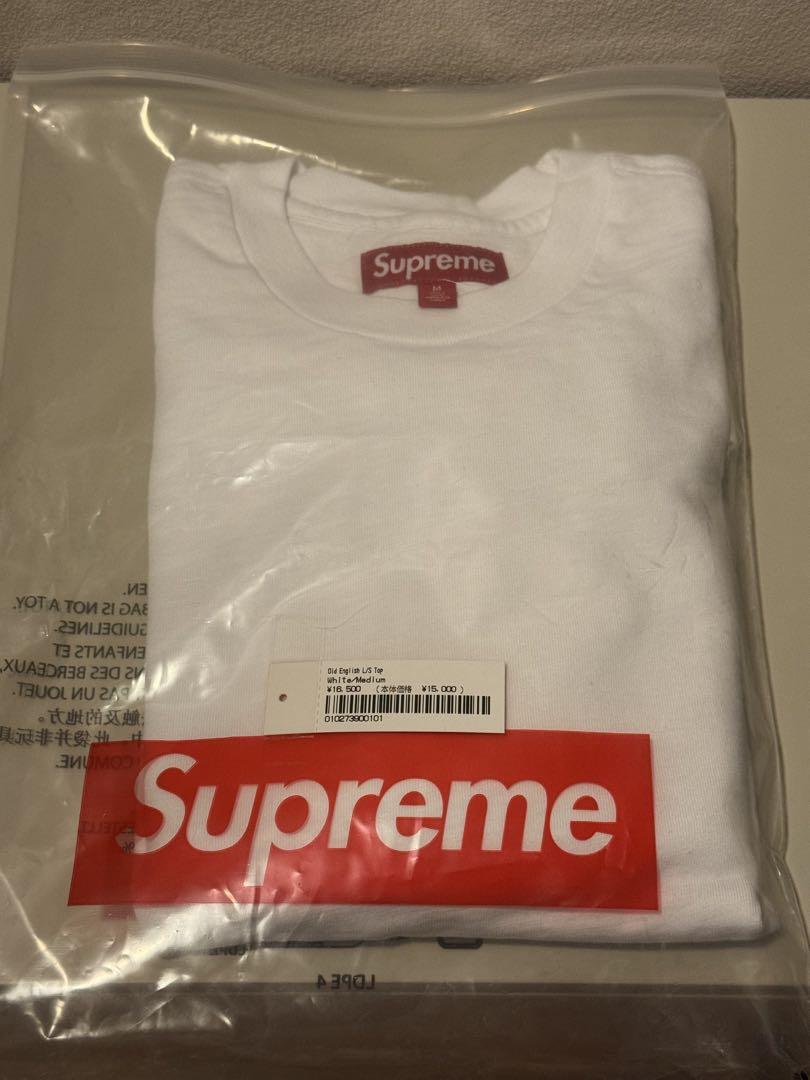 トップス Supreme Old English L/S Top White