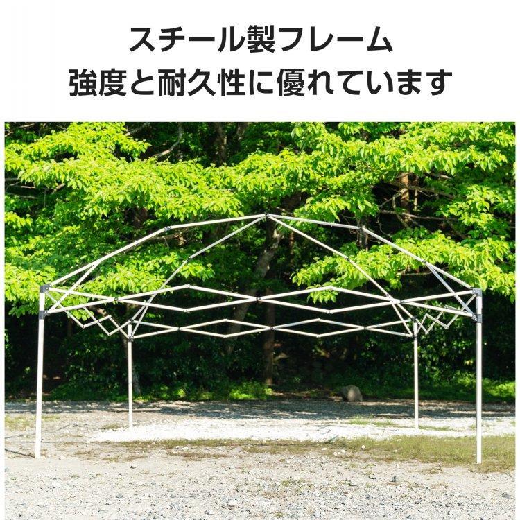 ワンタッチ タープテントUVカットアウトドアキャンプ日除け2MブラウンB