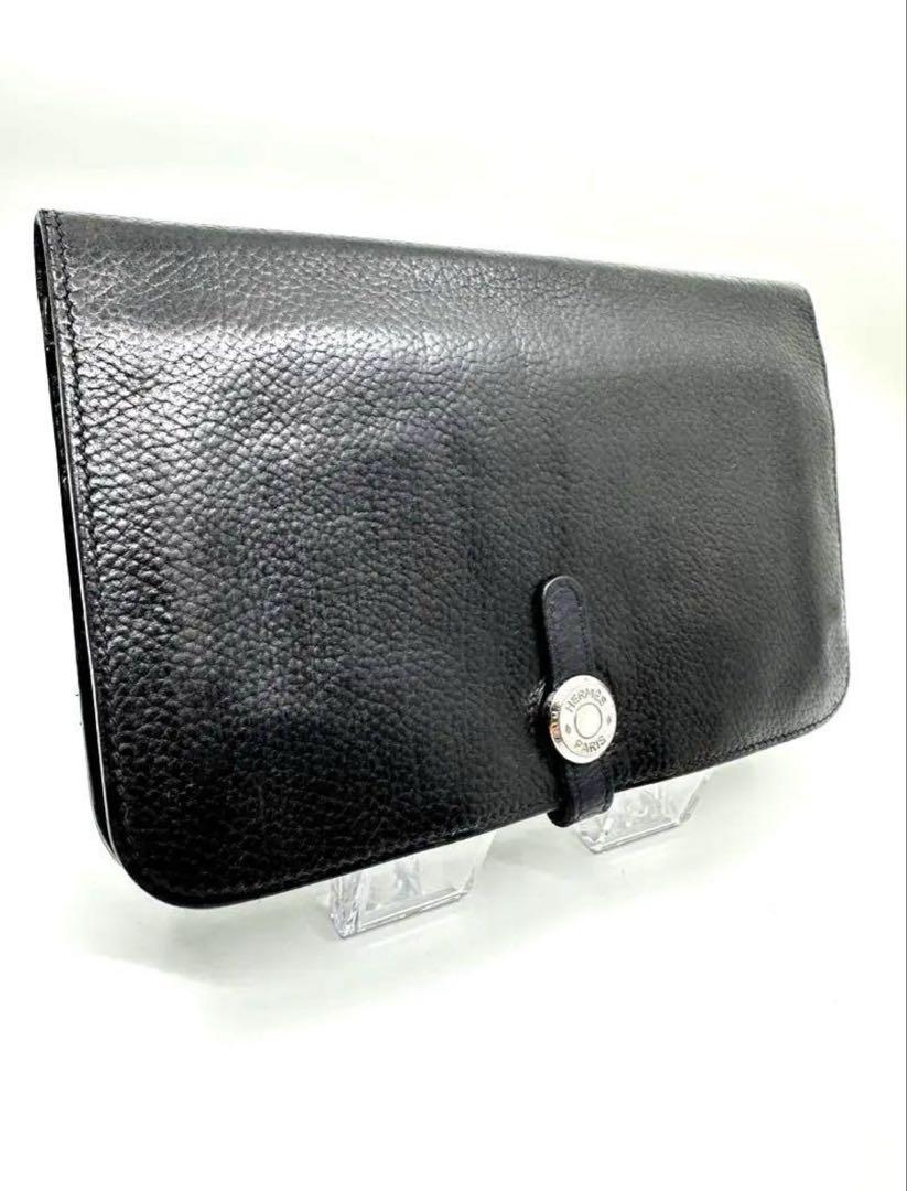 気になる対象商品 ドゴンGM エルメス 美品】▢K刻印 レザー 長財布 シルバー金具 小物