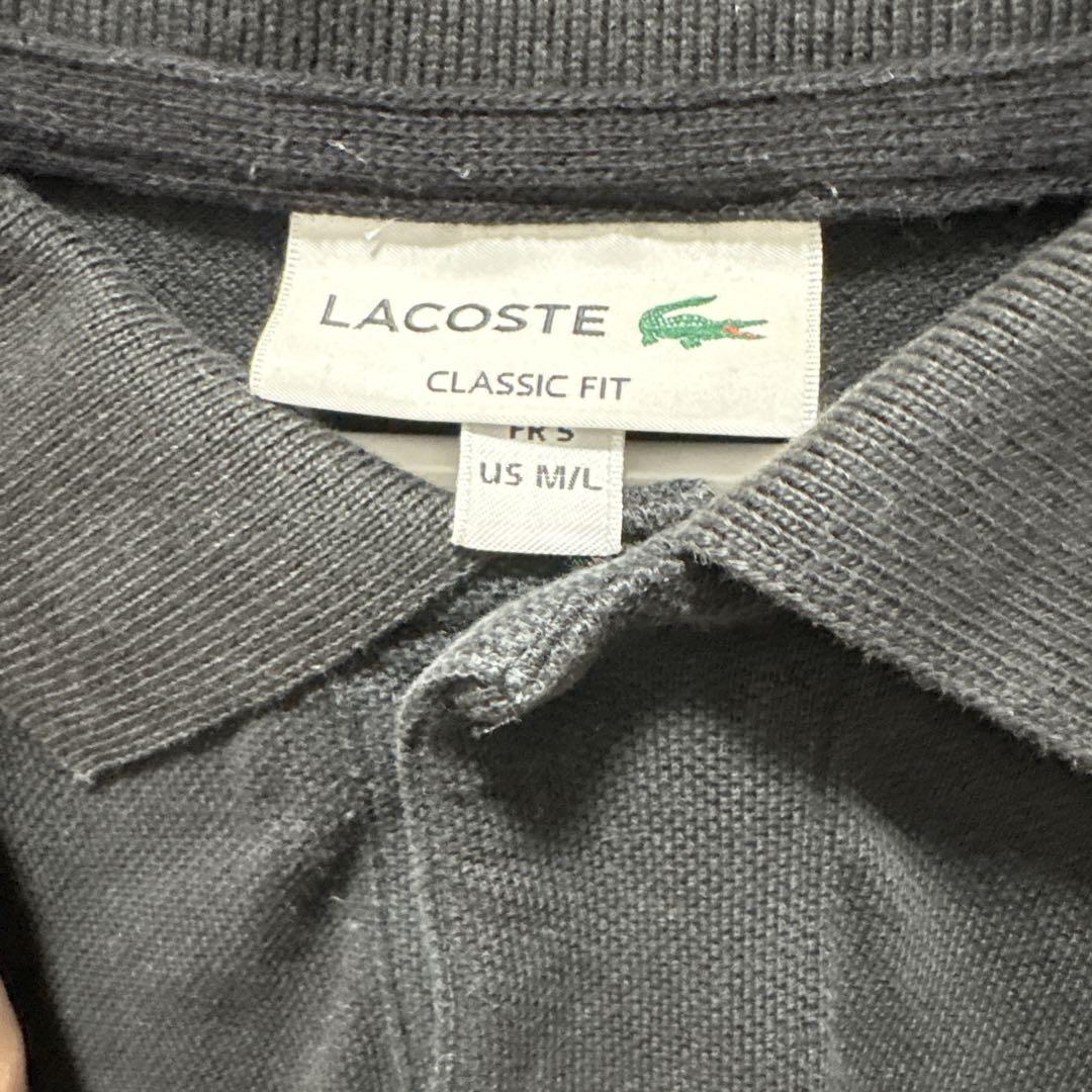Lacoste ポロシャツ グレー ブラック - メルカリ