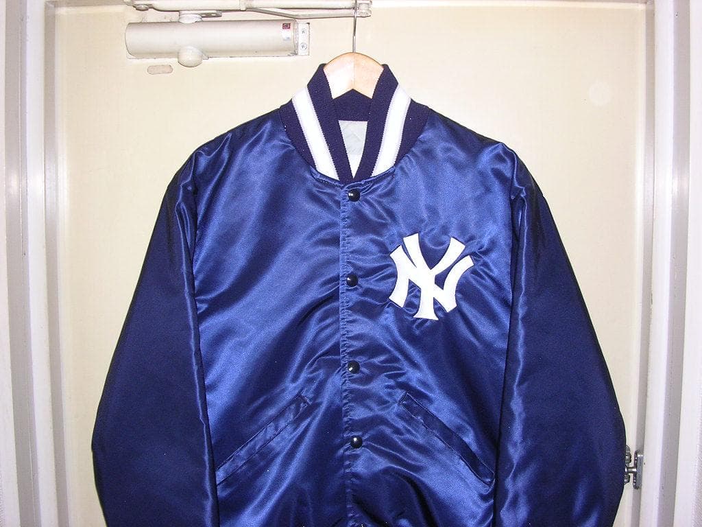 80s USA製 デロング ヤンキース サテンジャケット M vintage 80s USA製 デロング ヤンキース サテンジャケット M vintage