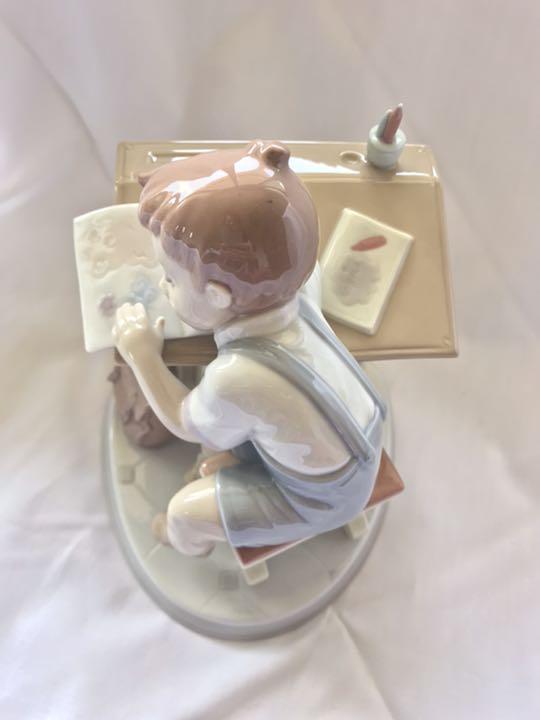 会員様限定 お買い得商品 お昼寝 「おねむの僕」 6801 美品】【絶版】リヤドロ 少年 机 男の子 置物