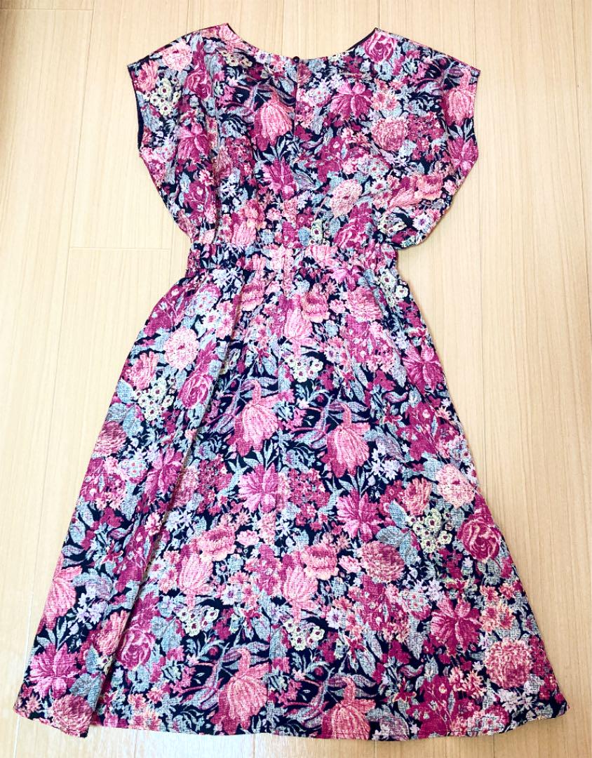 【c3955】PROPORTION ワンピース　膝丈　花柄　ピンク 花柄ワンピース【ピンク花柄】 | SSEONMUL'S STORE