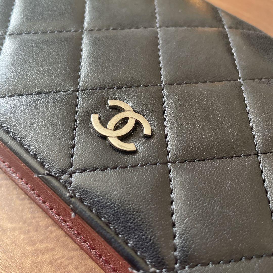 CHANEL マトラッセ 長財布 レザーブラック