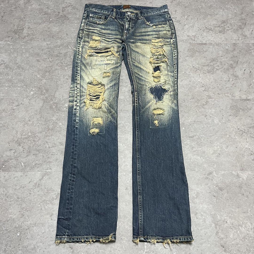 00s Y2K Japanese Label clash denim