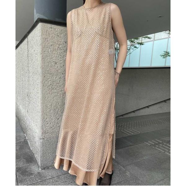 Ameri SPANGLE LAYERED DRESS