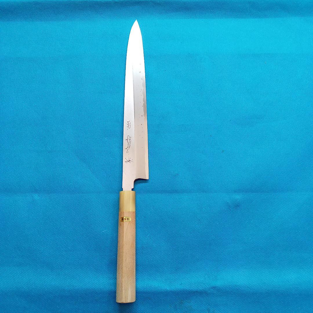 [1164-E]包丁　刺身包丁/柳刃包丁　鍛造本職用本水牛口　270mm