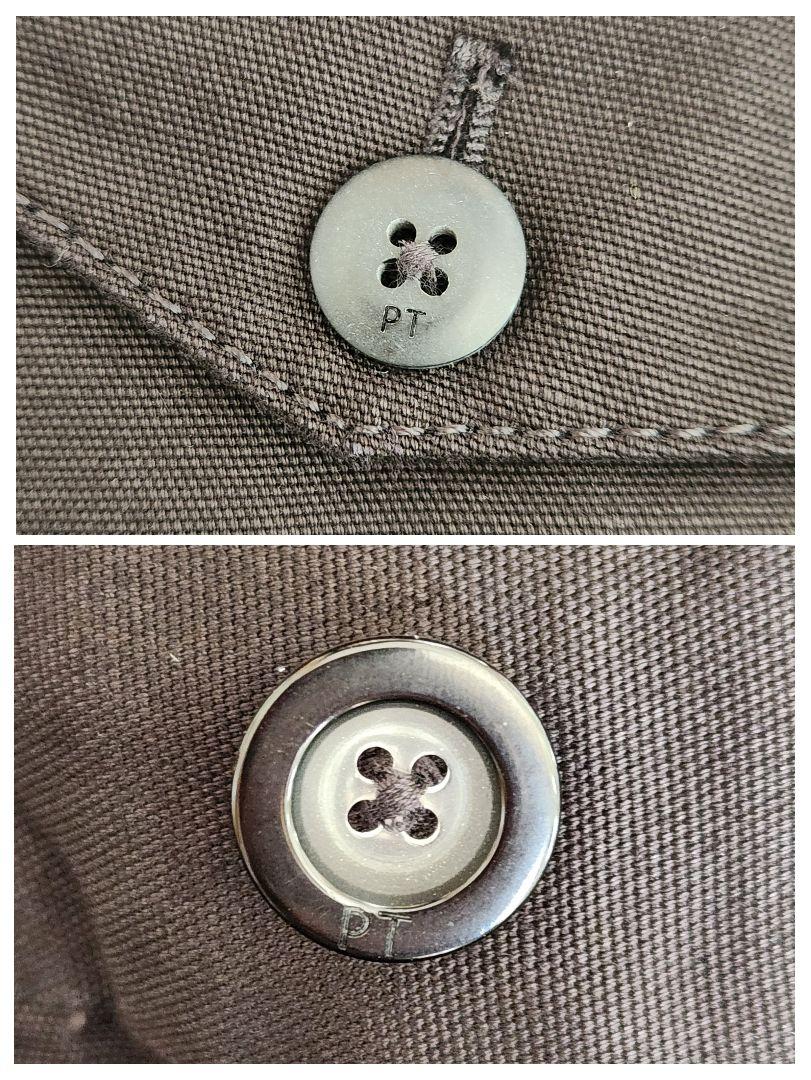【新品　タグ付き】PT TRINO リネンコットン　パンツ　ボタンフライ　黒 新品 タグ付き】PT TRINO リネンコットン パンツ ボタンフライ 黒