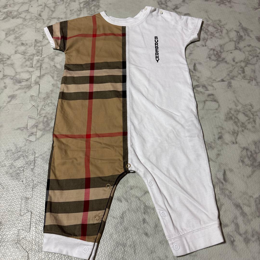 BURBERRY チェック柄ロンパース 12M