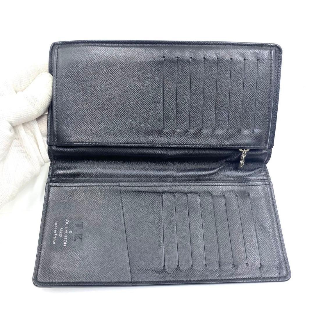 鑑定書付き◎ポルトフォイユ ブラザ タイガ メタリック M30285 黒