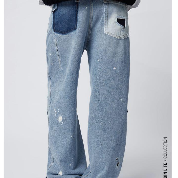 超激得人気 アーダーエラーコラボ ザラADERERRORパッチワークデニムパンツ qkhgn-m99658712416 ZARA 品質保証人気