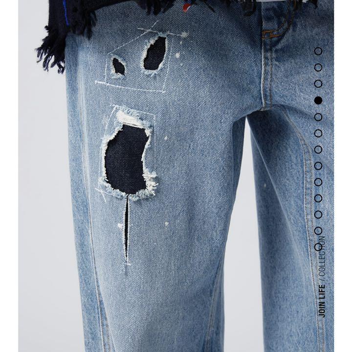超激得人気 アーダーエラーコラボ ザラADERERRORパッチワークデニムパンツ qkhgn-m99658712416 ZARA 品質保証人気