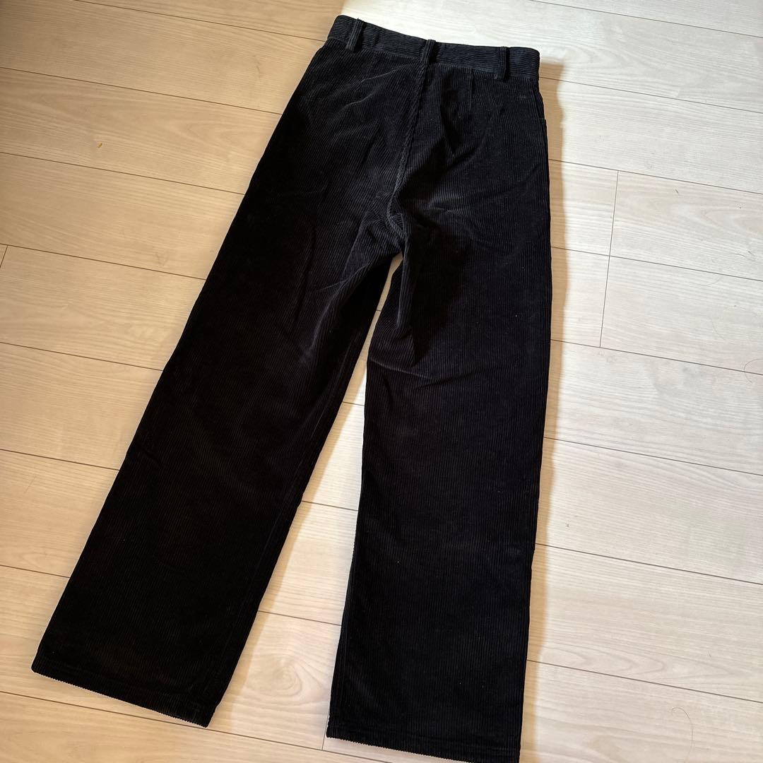 Baserange 黒コーデュロイパンツS