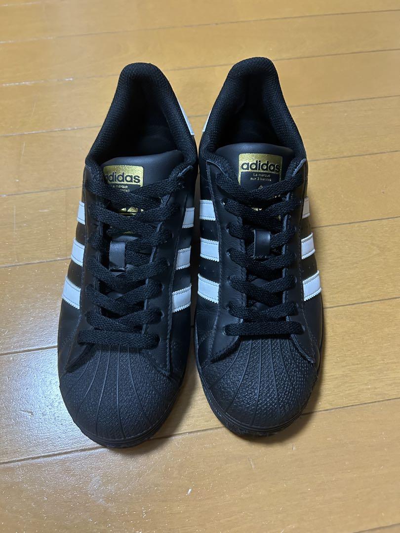 adidas Superstar ブラック/ホワイト　25cm