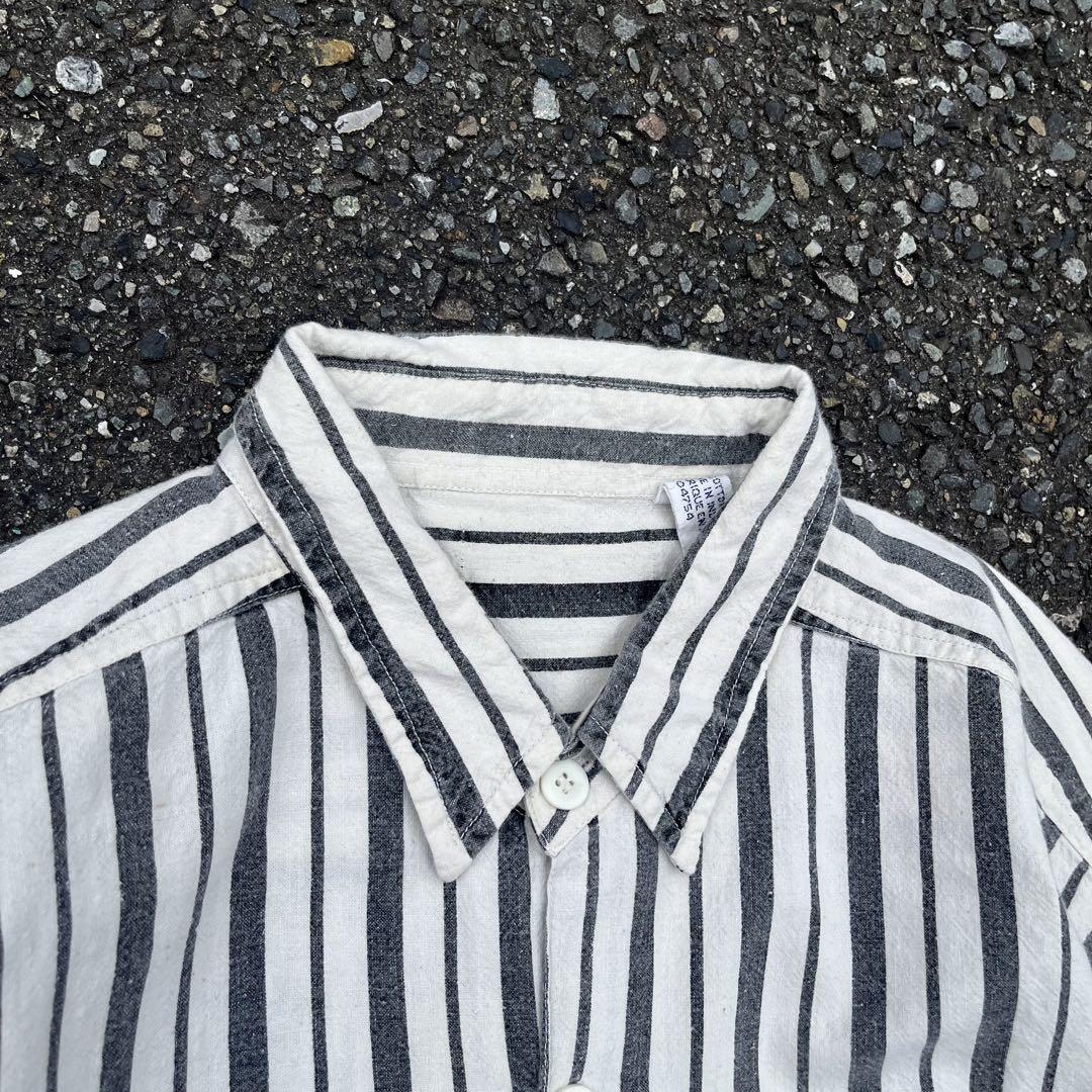 80s Deluxe clothing ヴィンテージストライプシャツ インド綿